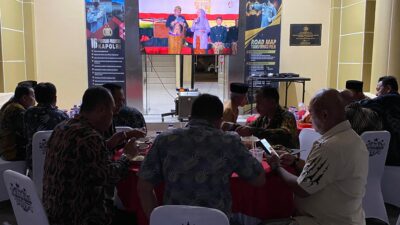 Meriahkan HUT Bhayangkara ke 78, Polres Serang Gelar Nobar Pagelaran Wayang Kulit