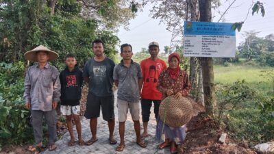 Warga Desa Pabuaran Jayanti Ucapkan Terimakasih Atas Terealisasinya Jalan Paving Block