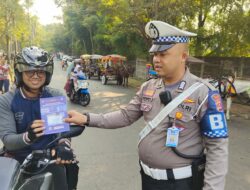 Satlantas Polres Cilegon lakukan Himbauan dan Tertib Berlalulintas di Car Free Day 