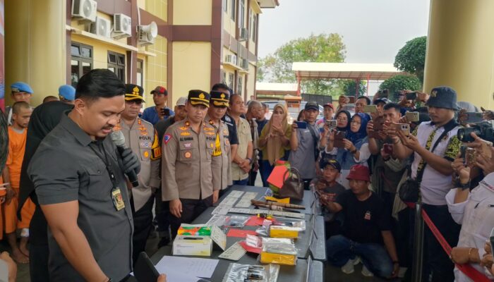 Polres Serang Berhasil Ringkus 10 Pelaku Curat,Curas dan Curanmor, Dalam Waktu 10 Hari 